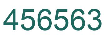 Number 456563 green image