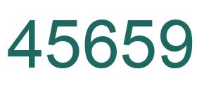 Number 45659 green image
