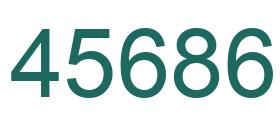 Number 45686 green image
