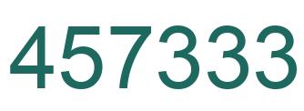 Number 457333 green image