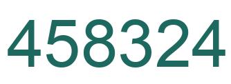 Number 458324 green image