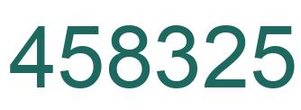 Number 458325 green image