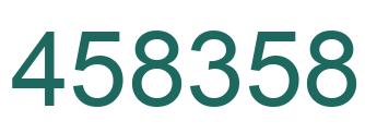 Number 458358 green image