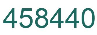 Number 458440 green image