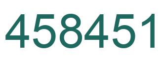 Number 458451 green image
