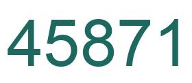 Number 45871 green image