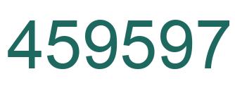 Number 459597 green image