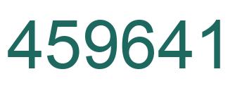 Number 459641 green image