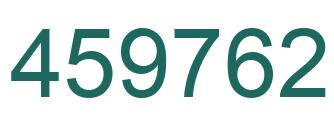 Number 459762 green image