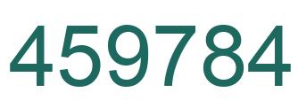 Number 459784 green image