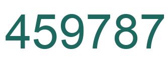 Number 459787 green image