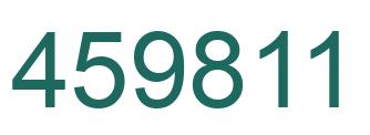 Number 459811 green image