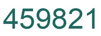 Number 459821 green image