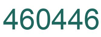 Number 460446 green image
