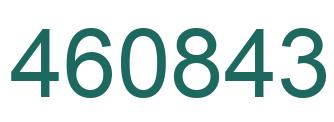 Number 460843 green image