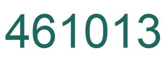 Number 461013 green image