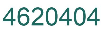 Number 4620404 green image