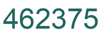 Number 462375 green image