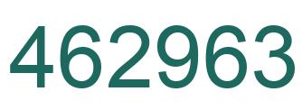 Number 462963 green image