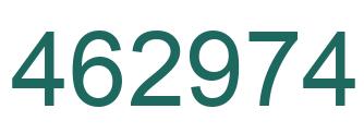 Number 462974 green image