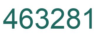 Number 463281 green image