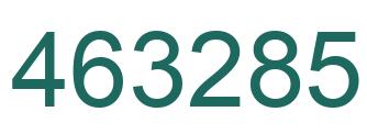 Number 463285 green image