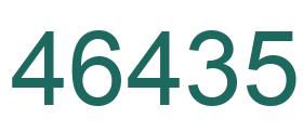 Number 46435 green image
