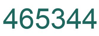 Number 465344 green image