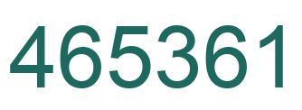 Number 465361 green image