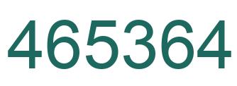 Number 465364 green image