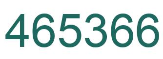 Number 465366 green image
