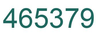Number 465379 green image