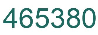 Number 465380 green image