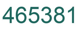Number 465381 green image