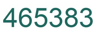 Number 465383 green image