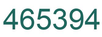 Number 465394 green image