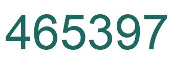 Number 465397 green image