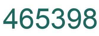 Number 465398 green image