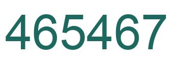 Number 465467 green image