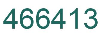 Number 466413 green image