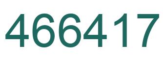 Number 466417 green image