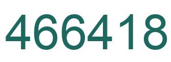 Number 466418 green image