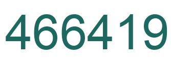 Number 466419 green image