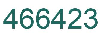 Number 466423 green image