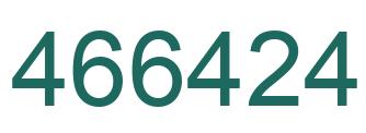 Number 466424 green image