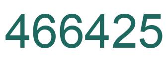 Number 466425 green image