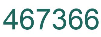 Number 467366 green image