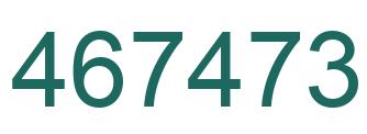 Number 467473 green image
