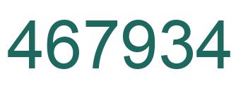 Number 467934 green image