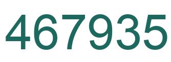 Number 467935 green image